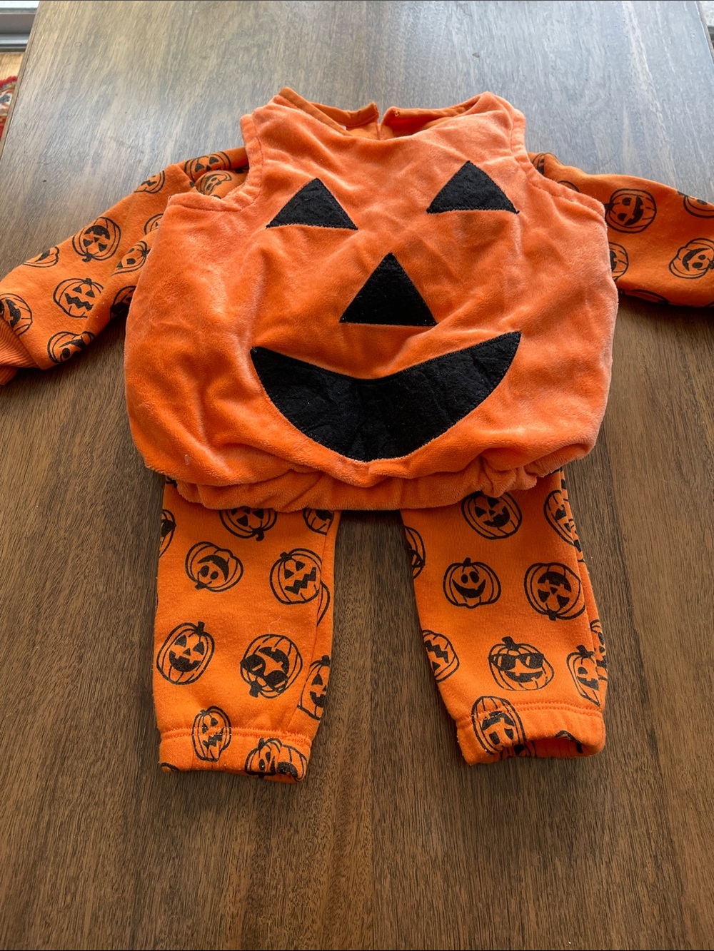 Kids Orange Pumpkin Jack-O'-Lantern Costume